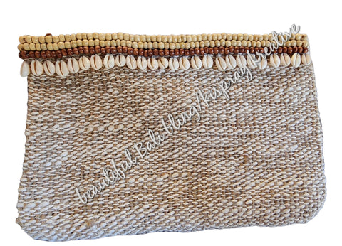 Boho shell feature bag with zip apprix 26 x 19 cm