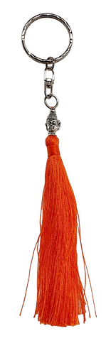 keyring/bag clip or charm Buddha hot orange approx 16 cm long.