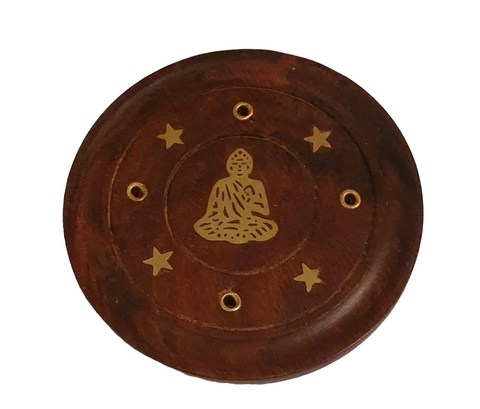 Incense holder, wooden, buddha
