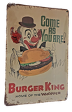 Decorative plate, Burger King Retro approx 30cm x 20cm #0442