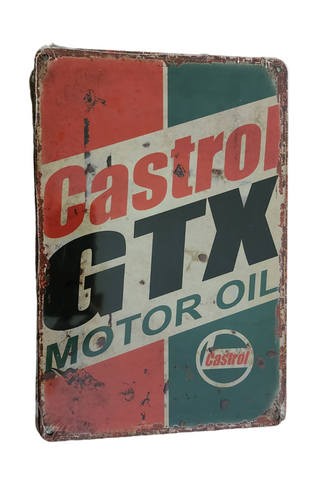 Decorative plate, Castrol GTX Motor Oil Retro approx 30cm x 20cm#0372