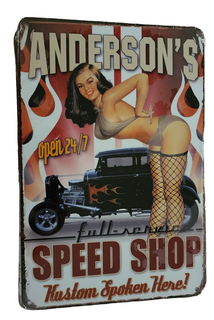 Car decorative plate,  Speed Shop  Retro approx 30cm x 20cm #0412