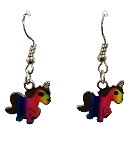 Earring, unicorn #1