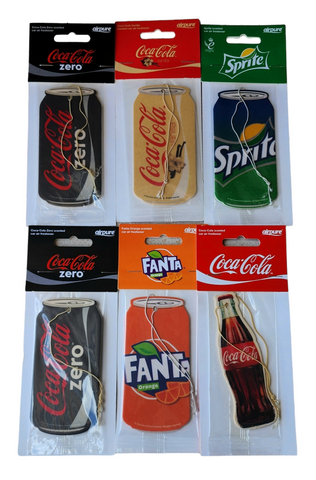 BULK BUY Car air freshener,  Coke, Fanta, Sprite scented assorted. buy 10 receive 11