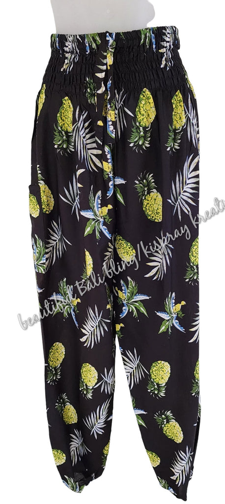 Harem  pants  Full length BLACK PINEAPPLE  Suit to size 8-12. clothing #17