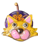 Mosquito coil holder cat purple body