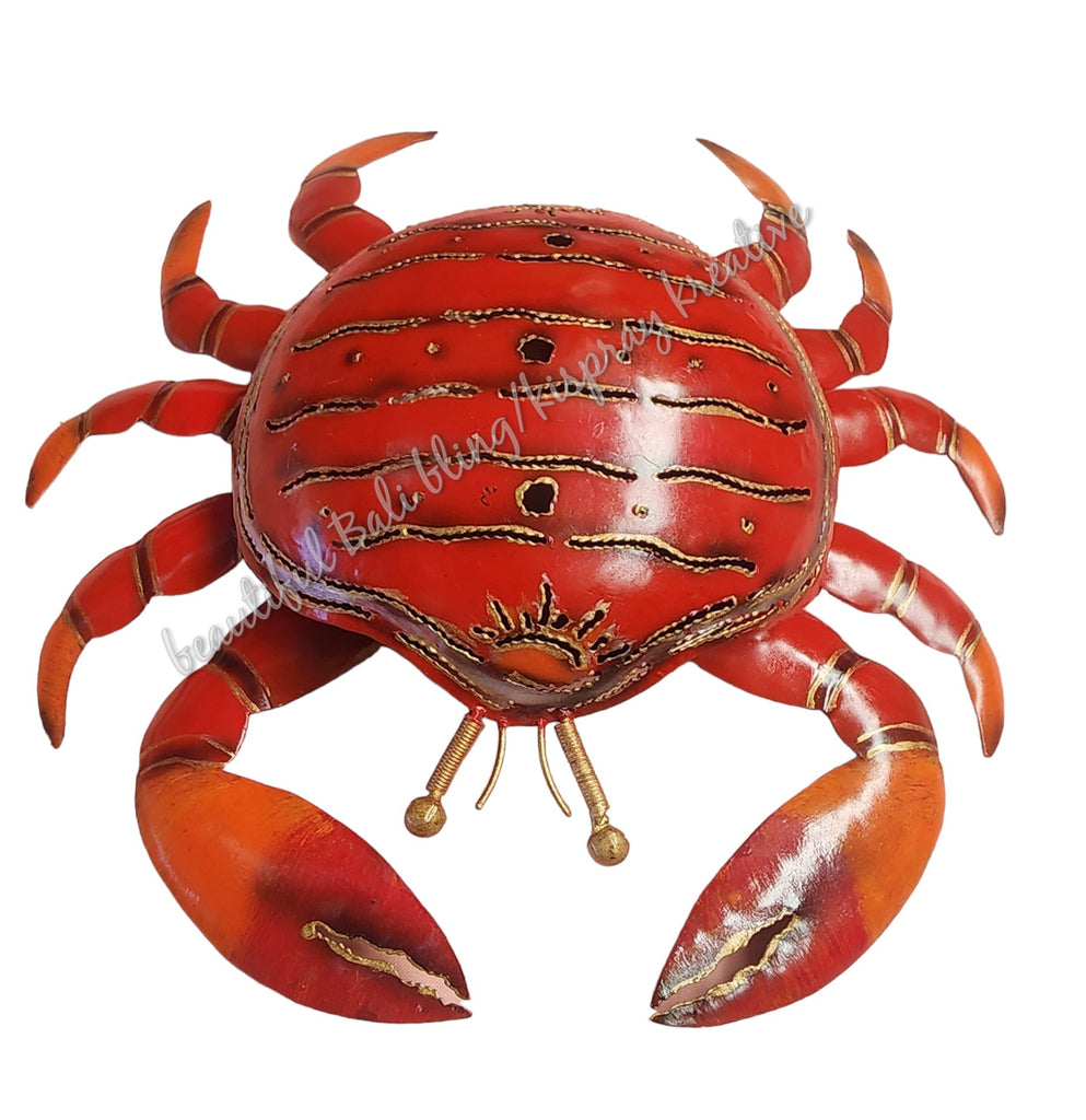 Mosquito coil holder crab red with lines #2119