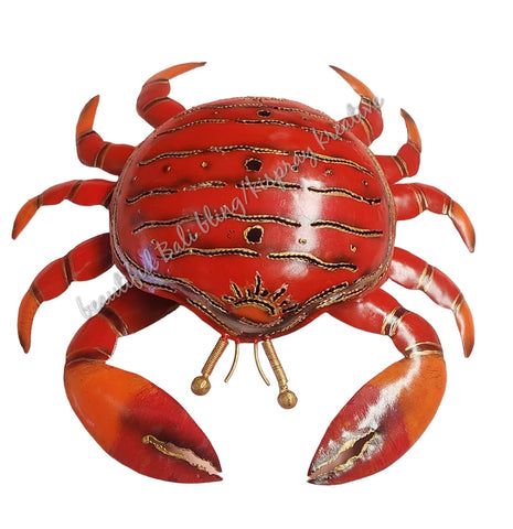 Mosquito coil holder crab red with lines #2119