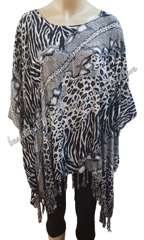 Kaftan, generous sizing, animal print snakeskin 4XL Suit to size 24 #K5