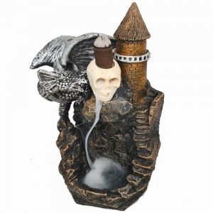 Backflow burner Skull & black  dragon 10cm x 11cm x 20cm & bonus cones