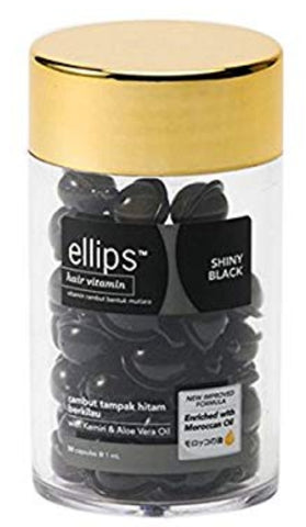 Ellips jar of 50 BLACK SHINY capsules of hair oil