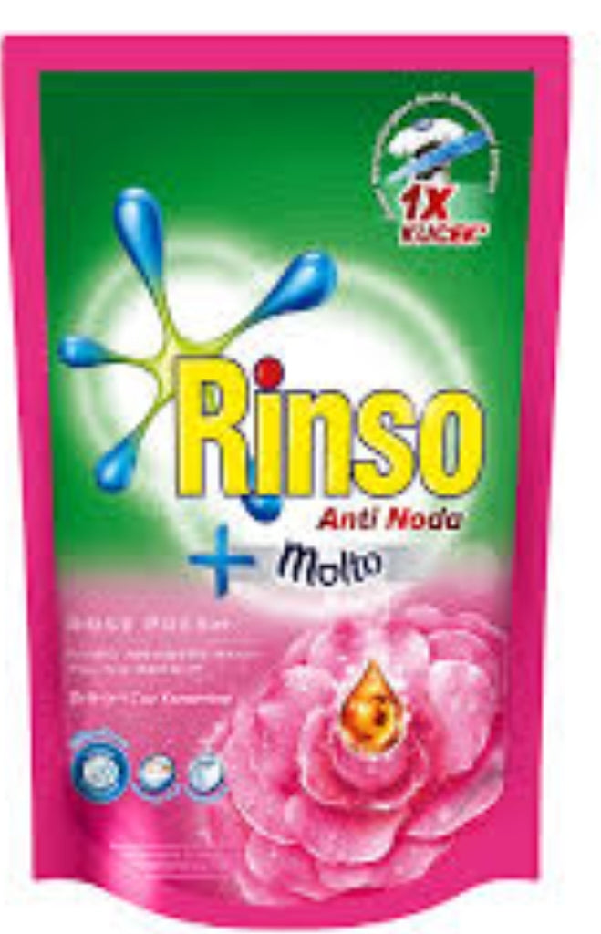 Rinso with molto rose laundry detergent anti noda (anti stain) LIQUID 700 ml (#S)