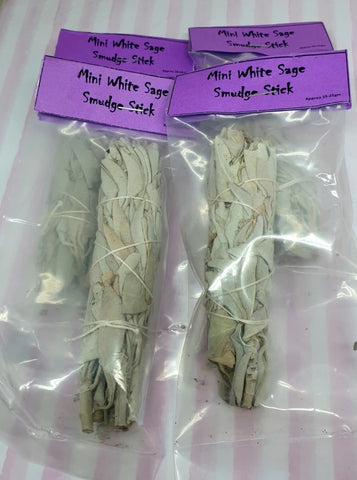 Sage smudge sticks, white sage mini, approx 10 cm (#64)