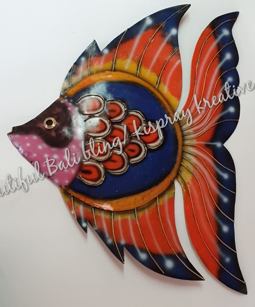 wall art colourful fish  approx 50 x 40.cm