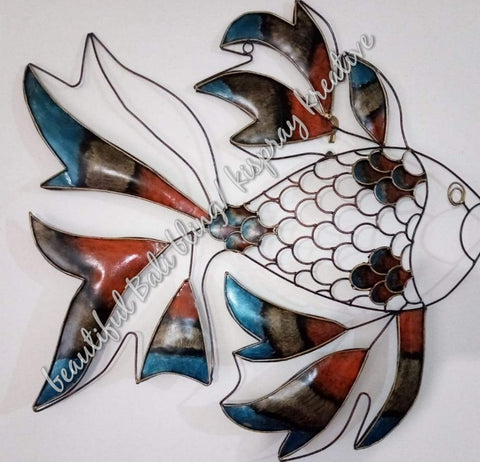 Wall art fish measuring  50cm wide x 48 cm high in full
