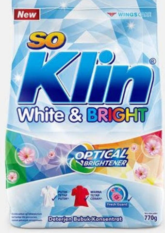 So Klin WHITE & BRIGHT POWDER Detergent  770 g  buy 10 receive 11 BULK buy(B)