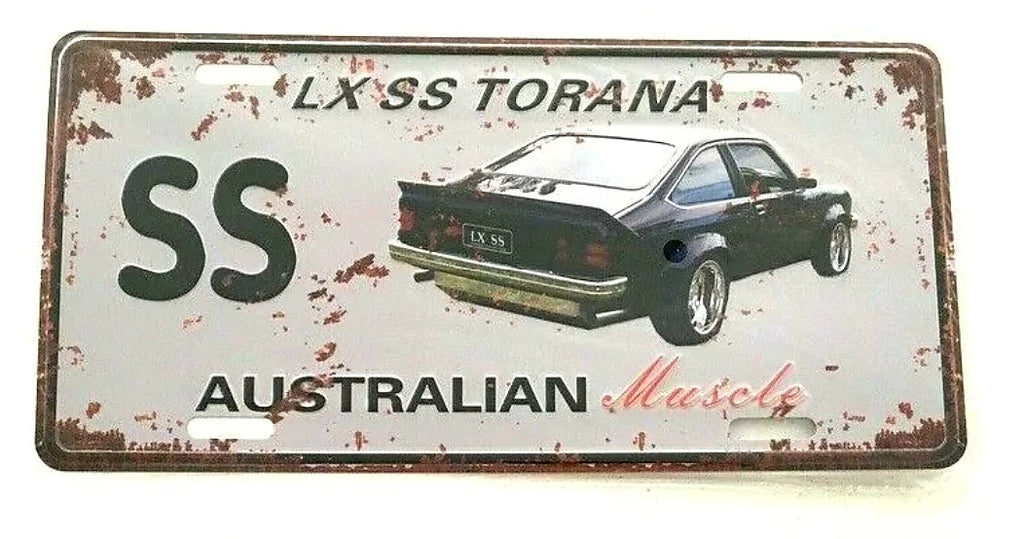 Car decorative plate, TORANA LX SS approx 30cm x 15cm