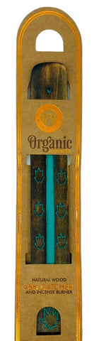 Incense holder, organic goodness wooden, green