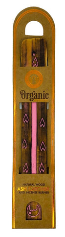 Incense holder, organic goodness wooden, pink