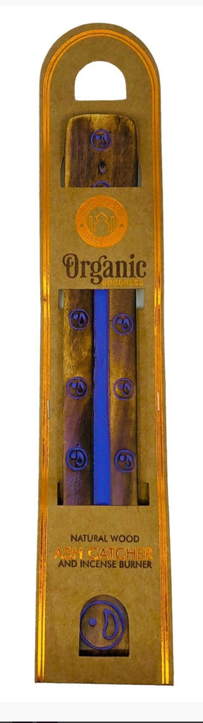 Incense holder, organic goodness wooden, purple🛑 please note this is purple even though pic seems blue