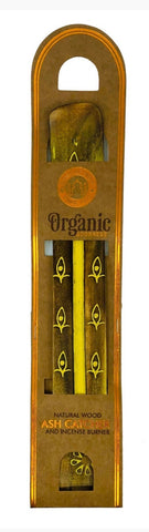 Incense holder, organic goodness wooden, yellow
