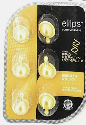 Ellips sheet of 6 capsules  of hair oil YELLOW & BLACK
