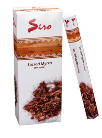 Incense Siro Brand Incense Sticks Sacred Myrrh 6 PACKS X 20 sticks per pack Hexagonal