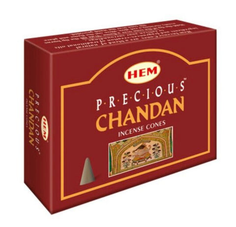 Incense Hem Brand Incense CONES CHANDAN 10 cones per pack