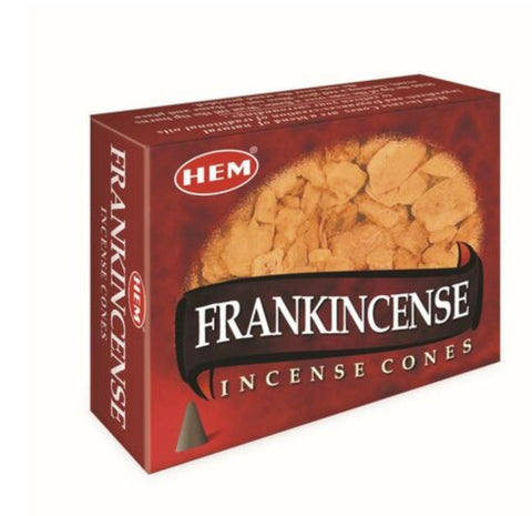 Incense Hem Brand Incense CONES FRANKINCENSE 10 cones per pack (#)