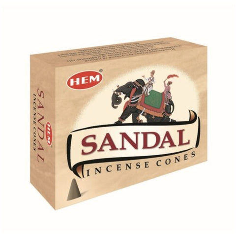 Incense Hem Brand Incense CONES SANDAL 10 cones per pack