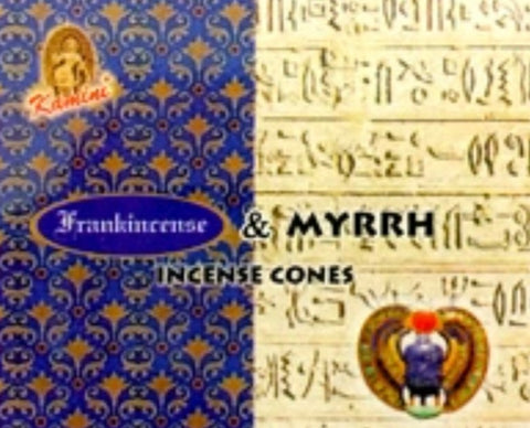 Incense Kamini Brand Frankincense Myrrh Incense CONES 10 cones per pack