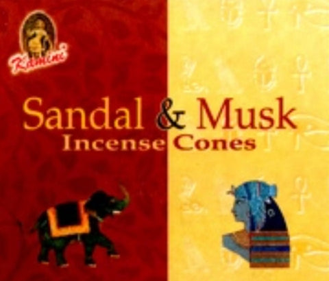 Incense Kamini Brand Sandal Musk Incense CONES 10 cones per pack (#T)