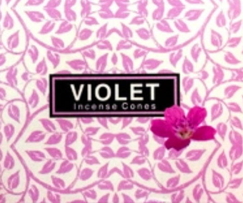 Incense Kamini Brand Violet Incense CONES 10 cones per pack (#T)