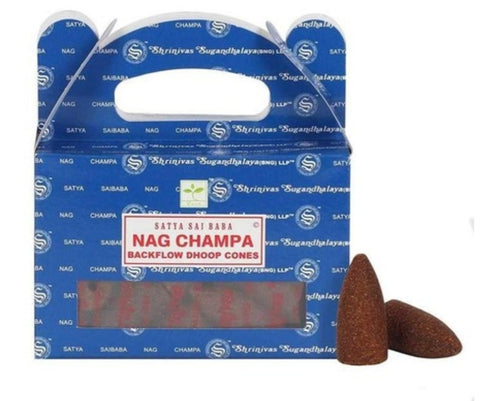 Incense Satya Brand Incense BACKFLOW CONES Nag Champa 24 cones per pack (#T)