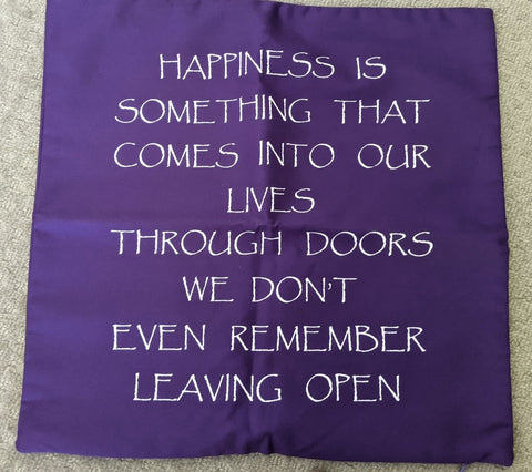 Cushion cover, purple happiness approx 40 cm x 40 cm #1