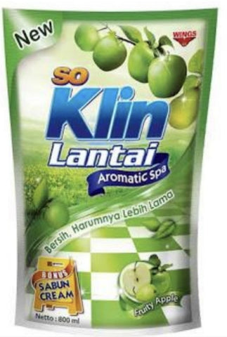 BULK BUY So Klin floor cleaner APPLE  12 x 25 ml sachets (#14)