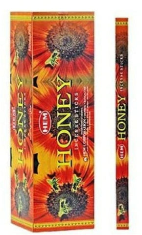 Incense HEM Brand Incense  Sticks  HONEY 8 sticks SQUARE