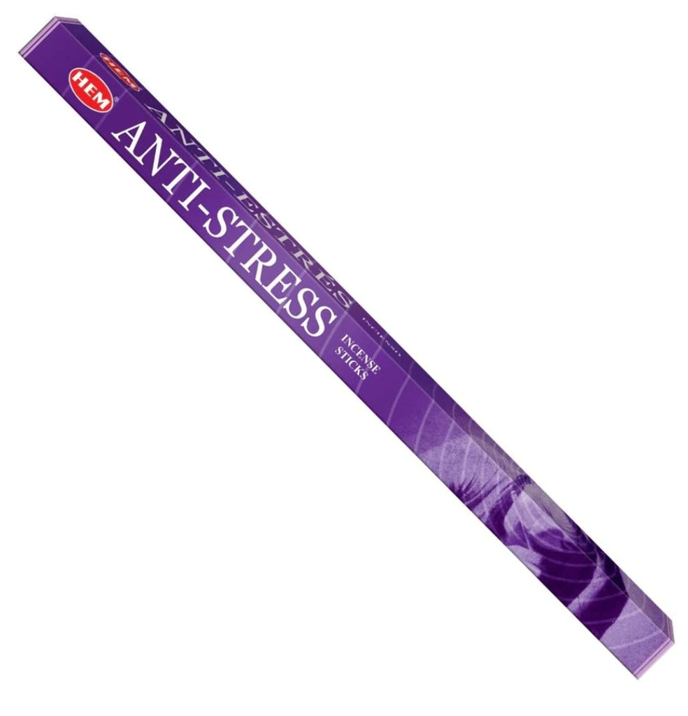 INCENSE, HEM brand,  ANTI STRESS  STICKS 8 sticks SQUARE