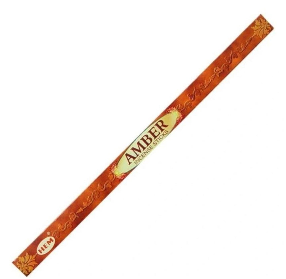 Incense HEM Brand Incense Sticks AMBER  8 sticks  SQUARE