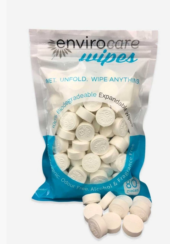 Envirocare wipes, 80 compressed