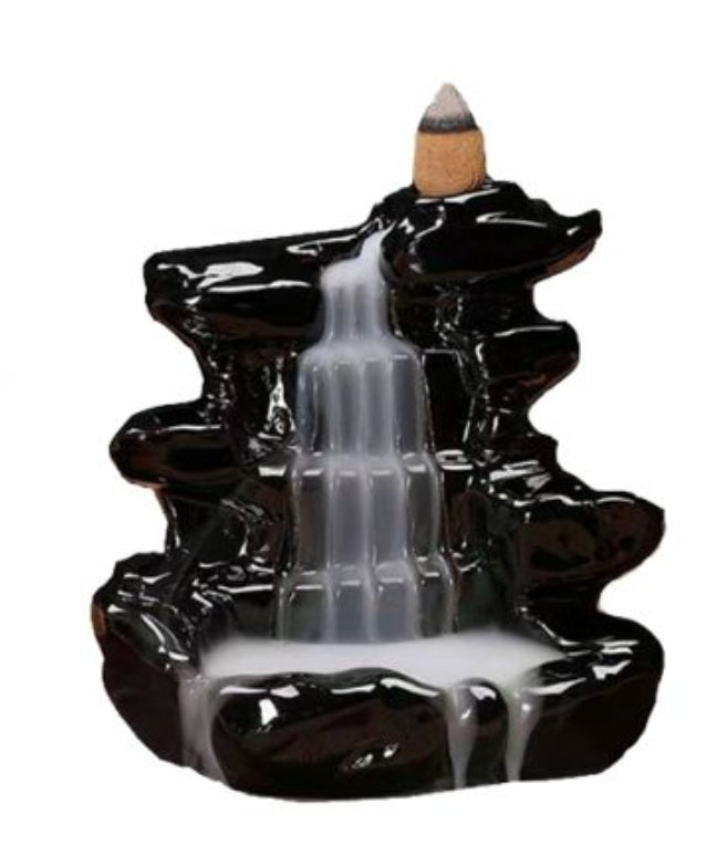 BACKFLOW incense burner/holder Ceramic, waterfall 11 x 11 cm (#6)