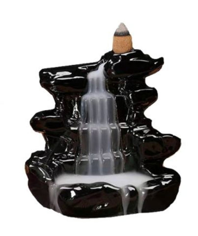 BACKFLOW incense burner/holder Ceramic, waterfall 11 x 11 cm (#6)