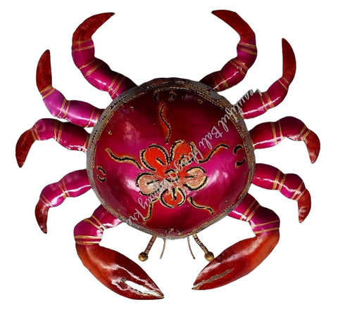 Mosquito coil holder crab pink with flower