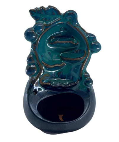 BACKFLOW incense burner/holder Ceramic,  grapevine approx 14cm x 8cm x 9cm