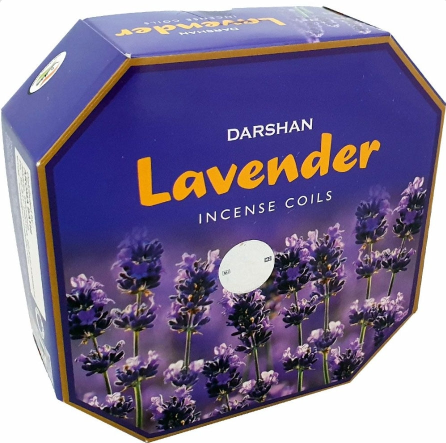 24 hour Darshan brand LAVENDER incense coils