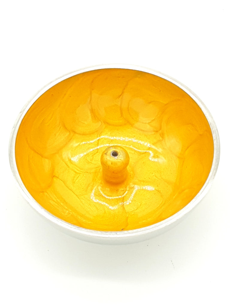 Incense holder bowl, yellow