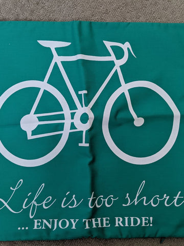 Cushion cover, green bicycle approx 40 cm x 40 cm #5
