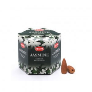 Incense Hem Brand Incense BACKFLOW CONE Jasmine 40 cones per pack (#T)