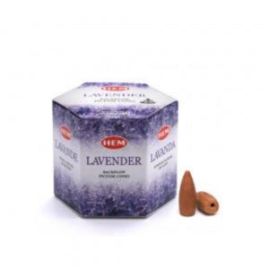 Incense Hem Brand Incense BACKFLOW CONE Lavender 40 cones per pack (#T)