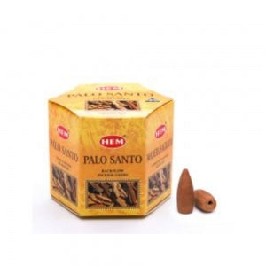 Incense Hem Brand Incense BACKFLOW CONE Palo Santo 40 cones per pack (#T)
